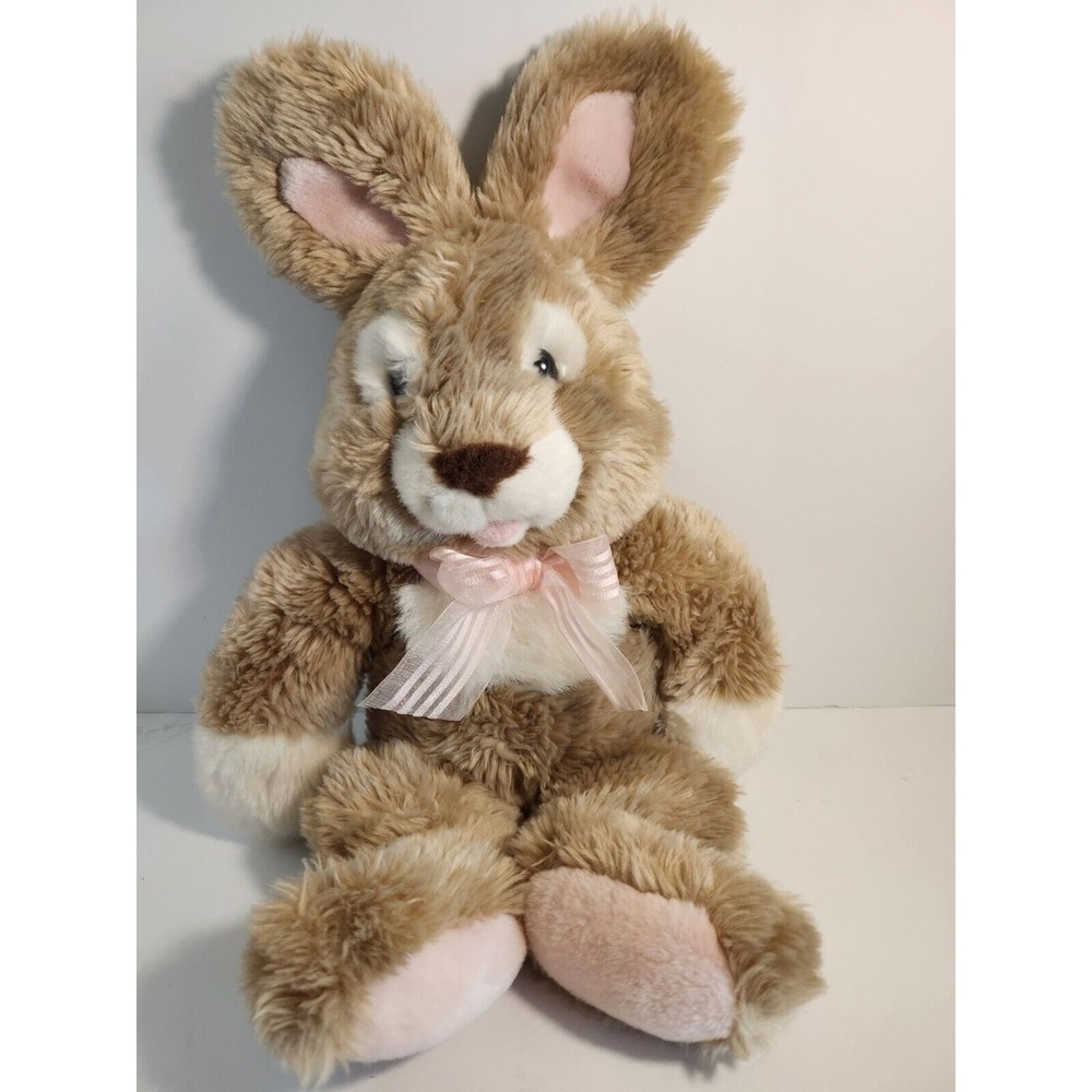 Commonwealth Tan Rabbit Bunny Easter Tan Pink Feet 16"